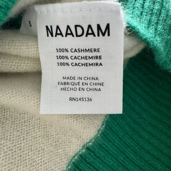 Naadam signature cashmere striped crewneck sweater